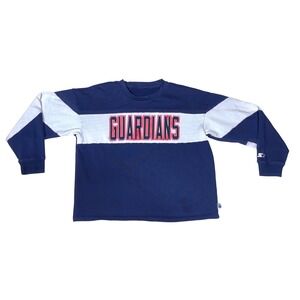 Starter Guardians Sweatshirt Women L Navy Blue Excellent Colorblock Pullover